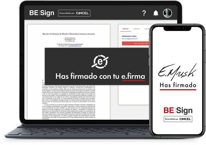 BE Sign desde cualquier dispositivo