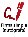 Firma simple autógrafa